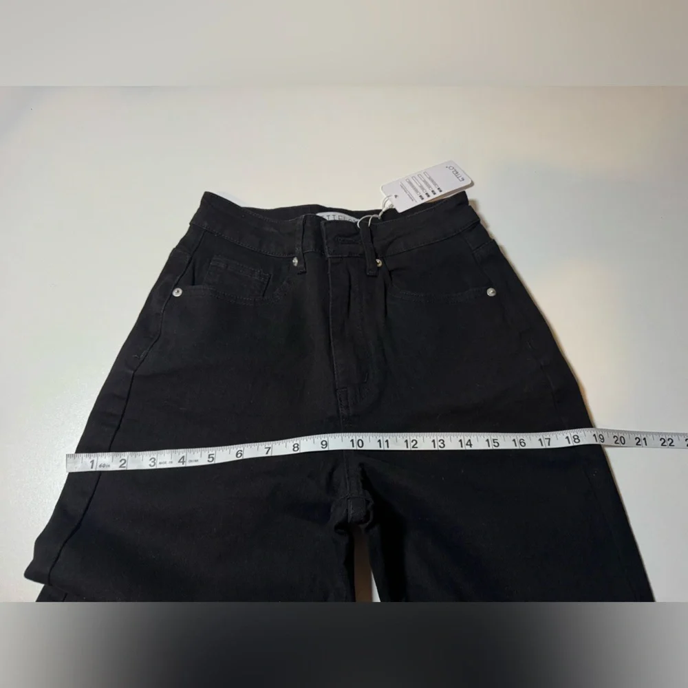 ETTELO Jeans High Waisted Straight Leg Loose Stretchy. Size:2 - Picture 10 of 16